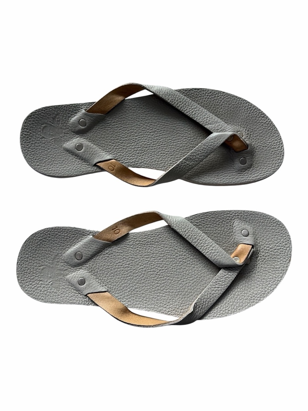 Miel De‎ Abejas Custom Leather Sandals Flip Flops 10 Beach Vacation Boho Casual